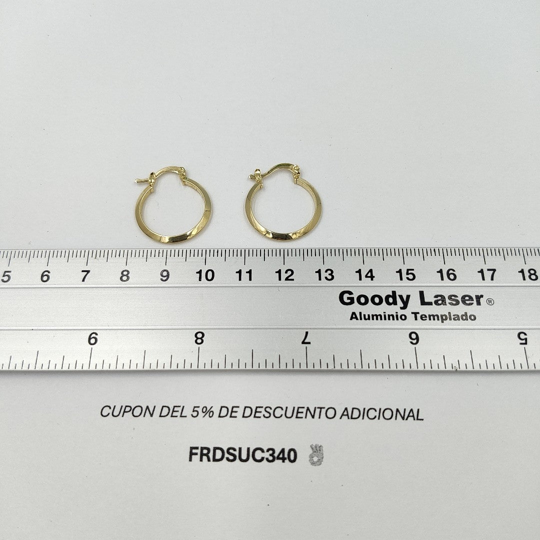 ARETES ARRACADAS LISAS 14K 1.2 GR 02301FO (NUEVO)