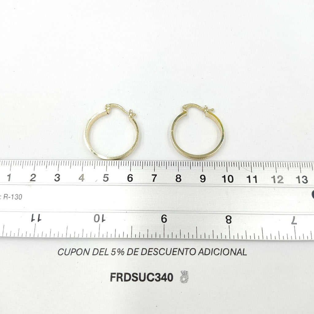 ARETES ARRACADAS CON NUMEROS ROMANOS 14K 2.2 GR ECT2 (NUEVO)