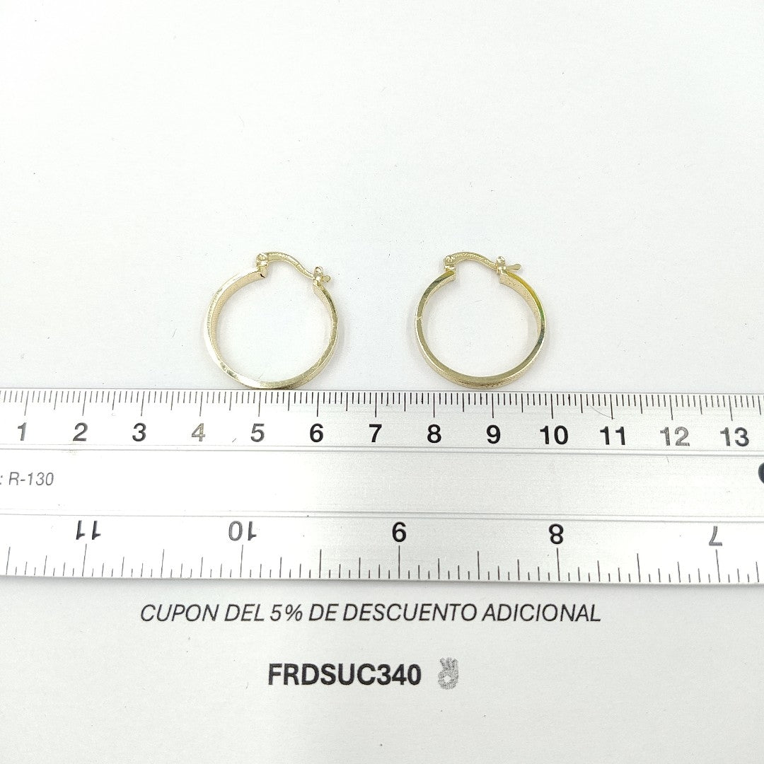 ARETES ARRACADAS CON NUMEROS ROMANOS 14K 2.2 GR ECT2 (NUEVO)