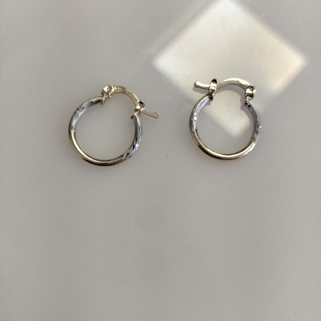 ARETES ARRACADAS COMBINADAS 14K 1.1 GR (NUEVO)
