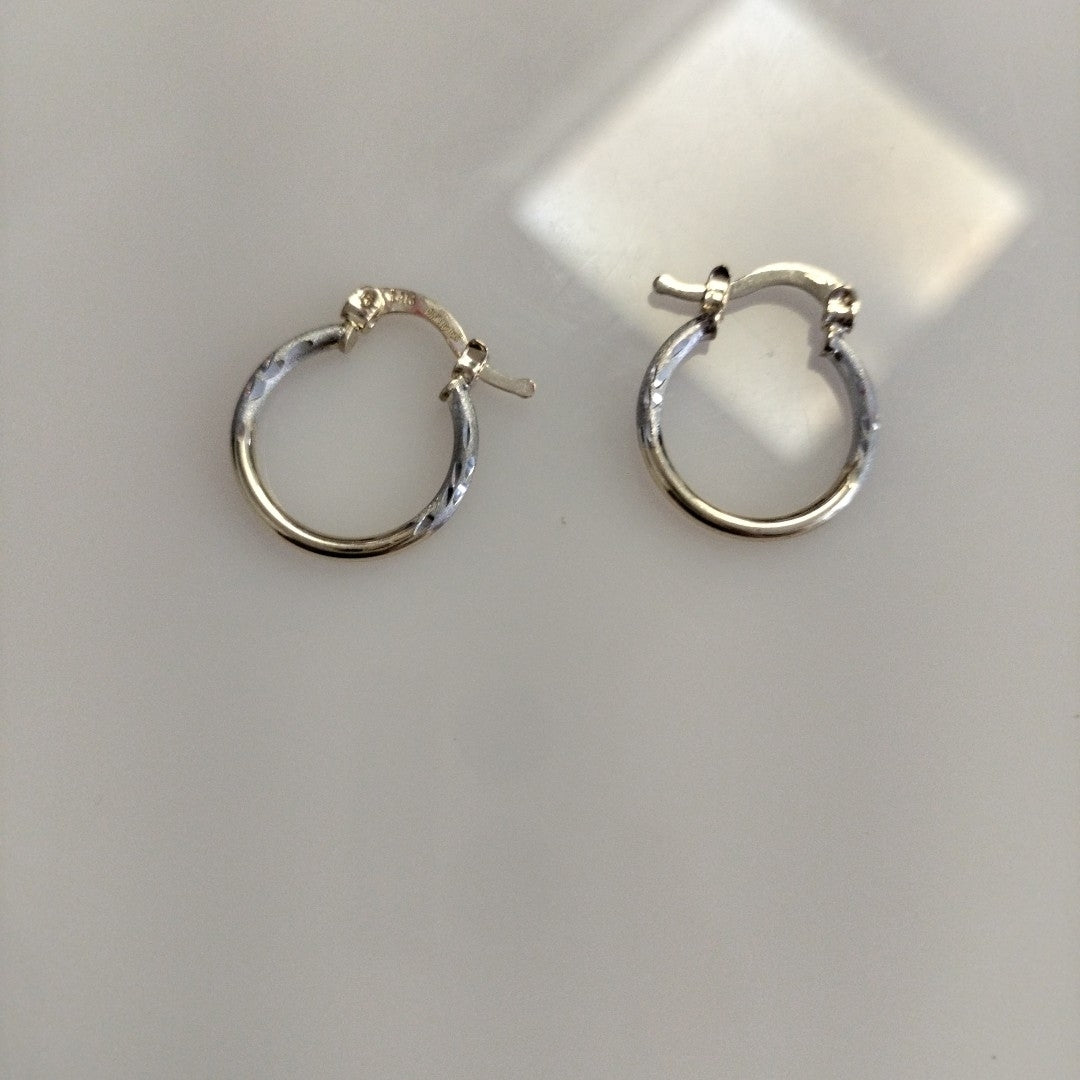 ARETES ARRACADAS COMBINADAS 14K 1.1 GR (NUEVO)