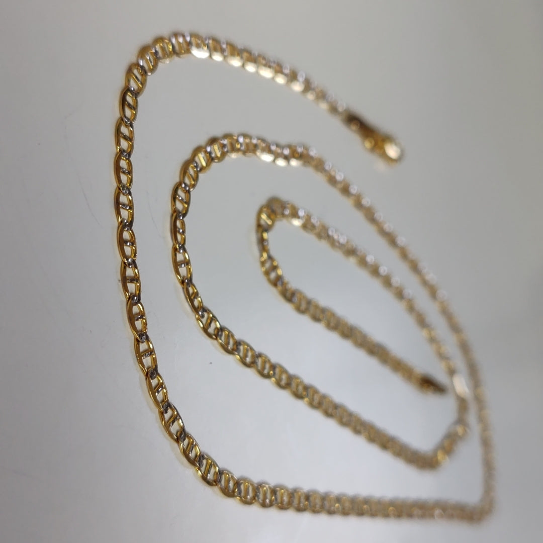CADENA TEJIDO GUCHI DIAMANTADO 14K 55CM 5.1GR NPR060 55 (NUEVO)