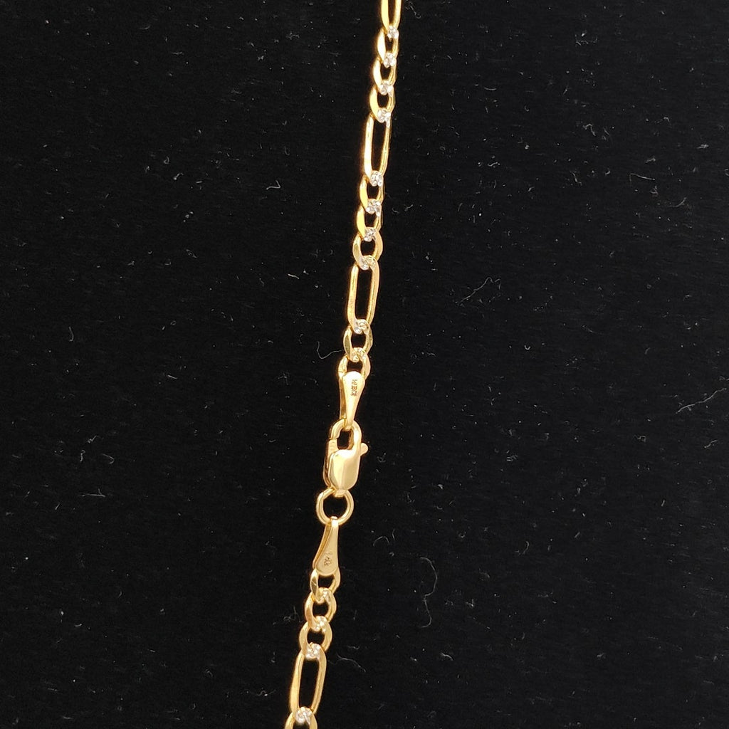 CADENA TEJIDO 3X1 DIAMANTADA 14K 60CM 9GR FPR08060 (NUEVO)