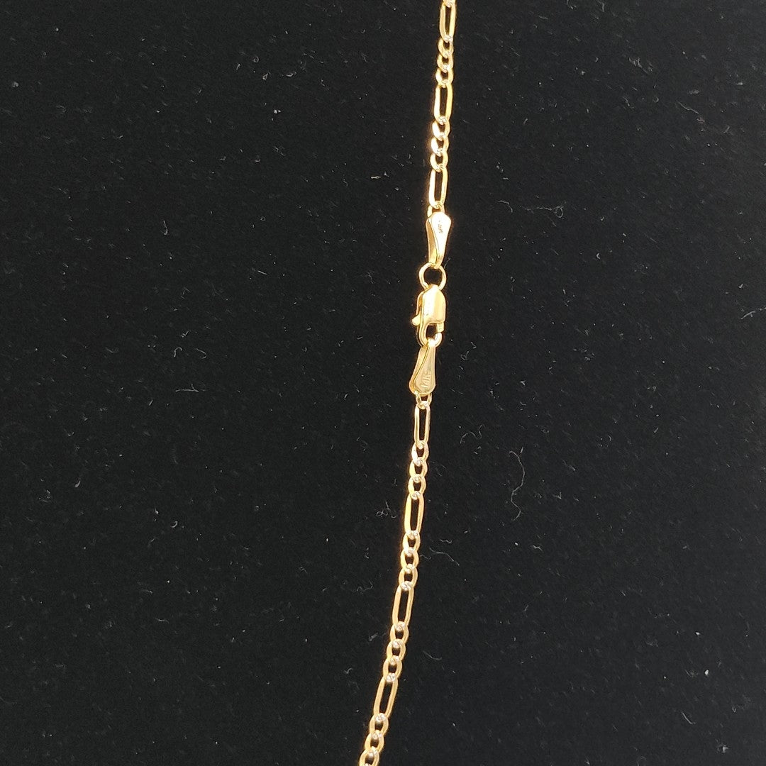 CADENA TEJIDO 3X1 DIAMANTADA 14K 50CM 3.1GR FPR05050 (NUEVO)