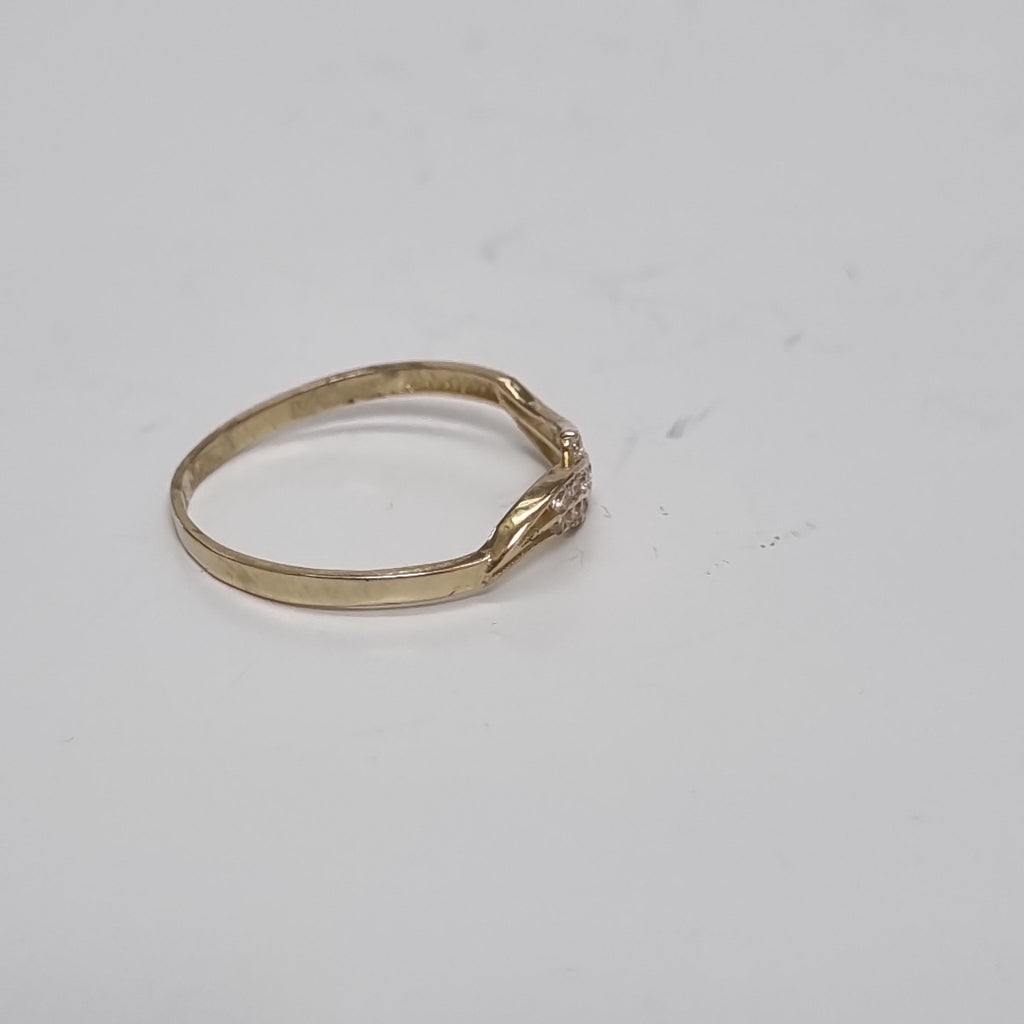 ANILLOS CON CIRCONIAS 14K TALLA 7 0.8 GR (NUEVO)