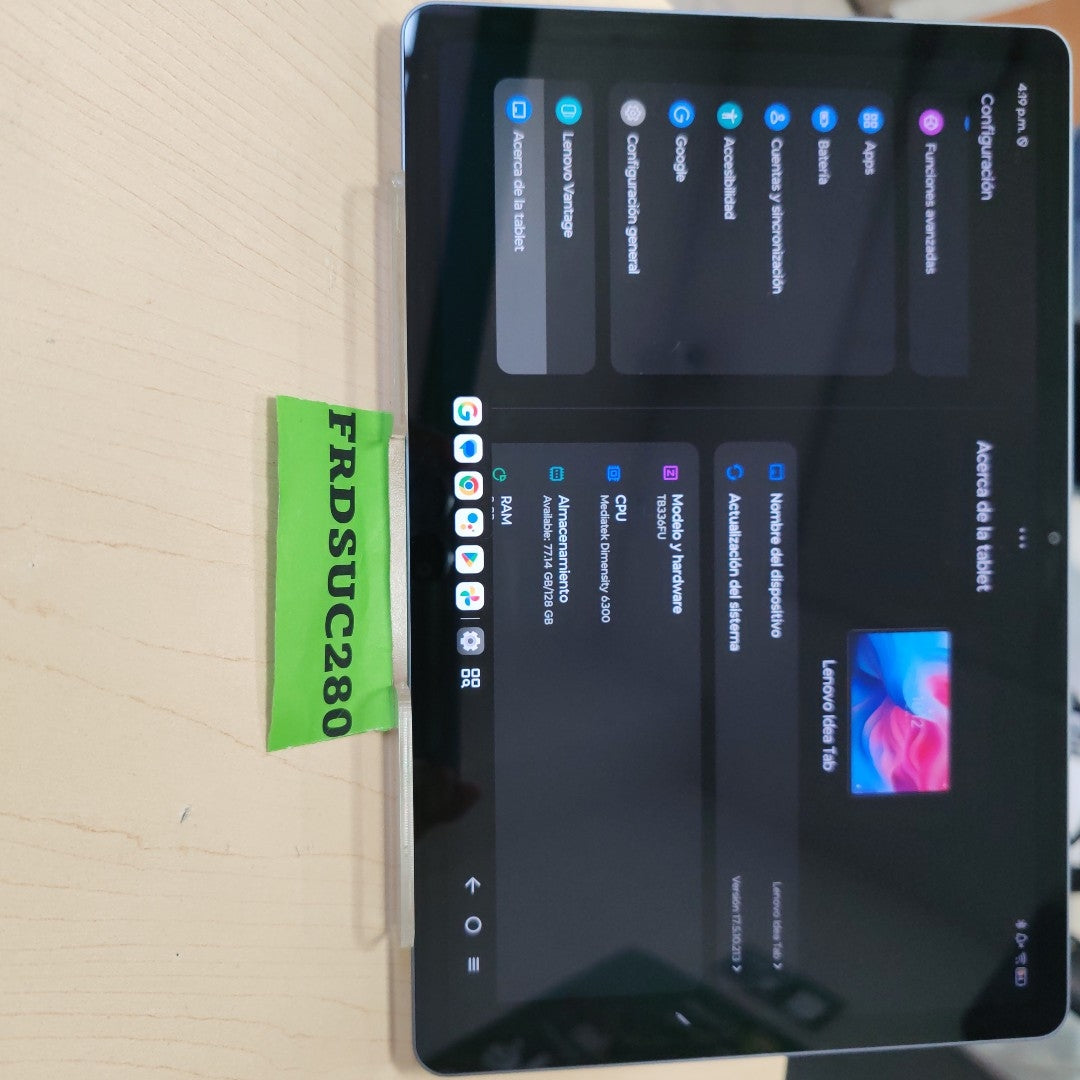 TABLETA LENOVO IDEATAB TB336FU (2025) 128 GB 8 GB RAM (SEMINUEVO)