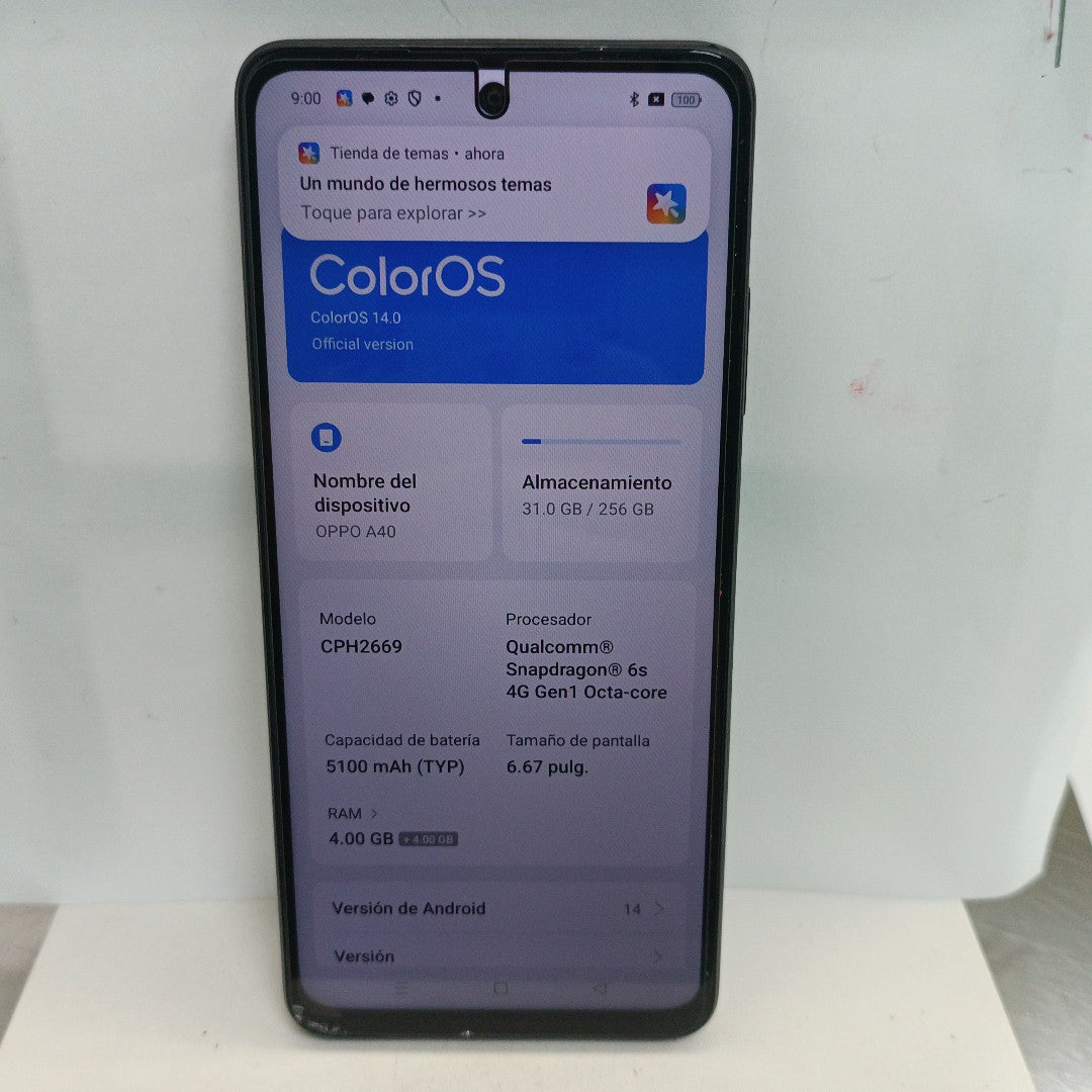 CELULAR OPPO A40 CPH2669 (2024) 256 GB 4 GB RAM (SEMINUEVO)