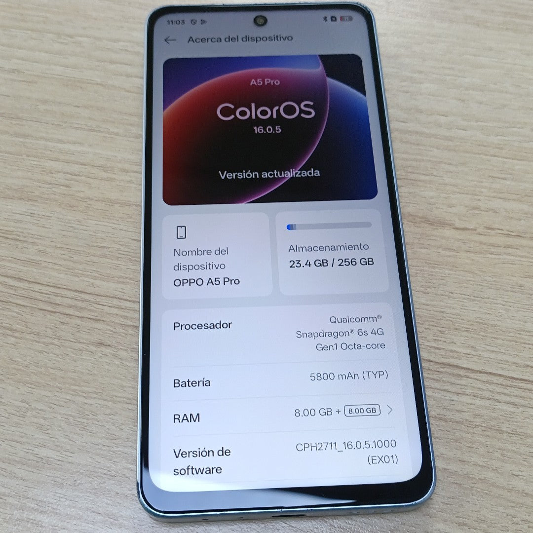 CELULAR OPPO A5 PRO CPH2711 (2025) 256 GB 8 GB RAM (SEMINUEVO)