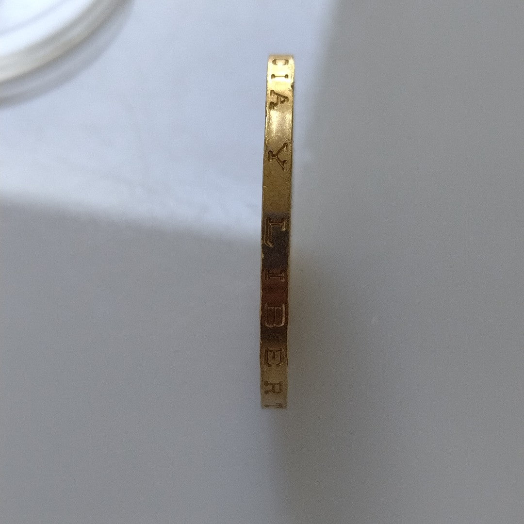 K1 41.6 GRMS 21 K IDENTIFICACIÓN MONEDA NOMINATIVA MATERIALES ORO CANTI (SEMINUEVO)