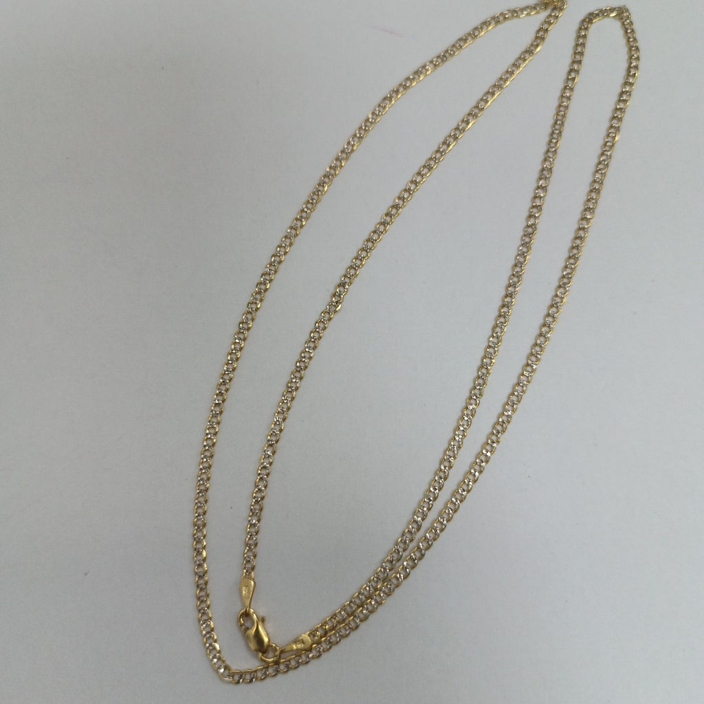CADENAS BARBADA DIAMANTADA ORO 14K 60 CM 6.2 GR (NUEVO)