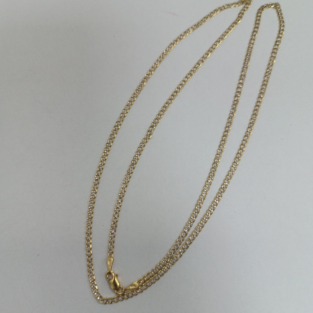 CADENAS BARBADA DIAMANTADA ORO 14K 60 CM 6.2 GR (NUEVO)