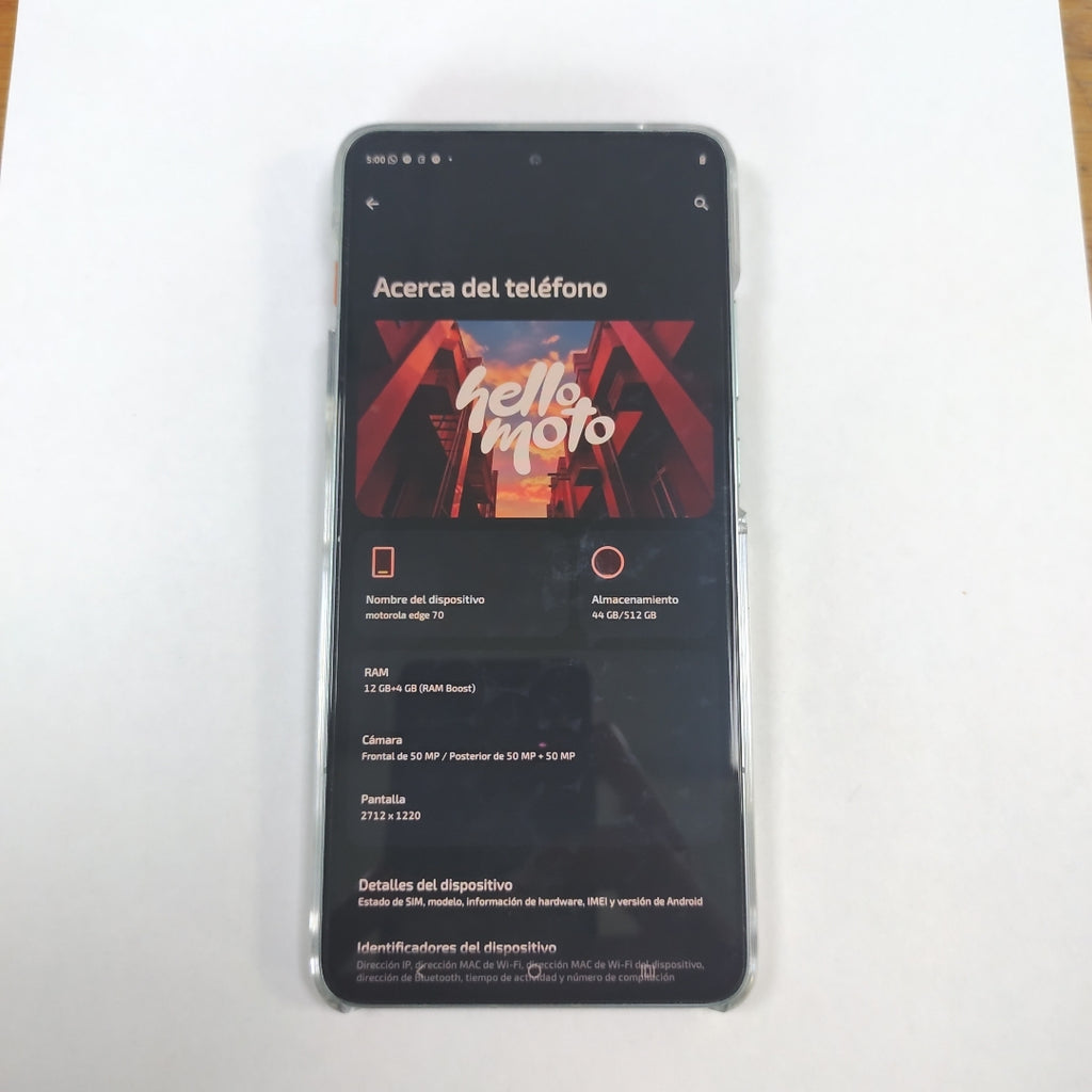CELULAR MOTOROLA EDGE 70 XT2601-3 (2025) 512 GB 12 GB RAM (SEMINUEVO)