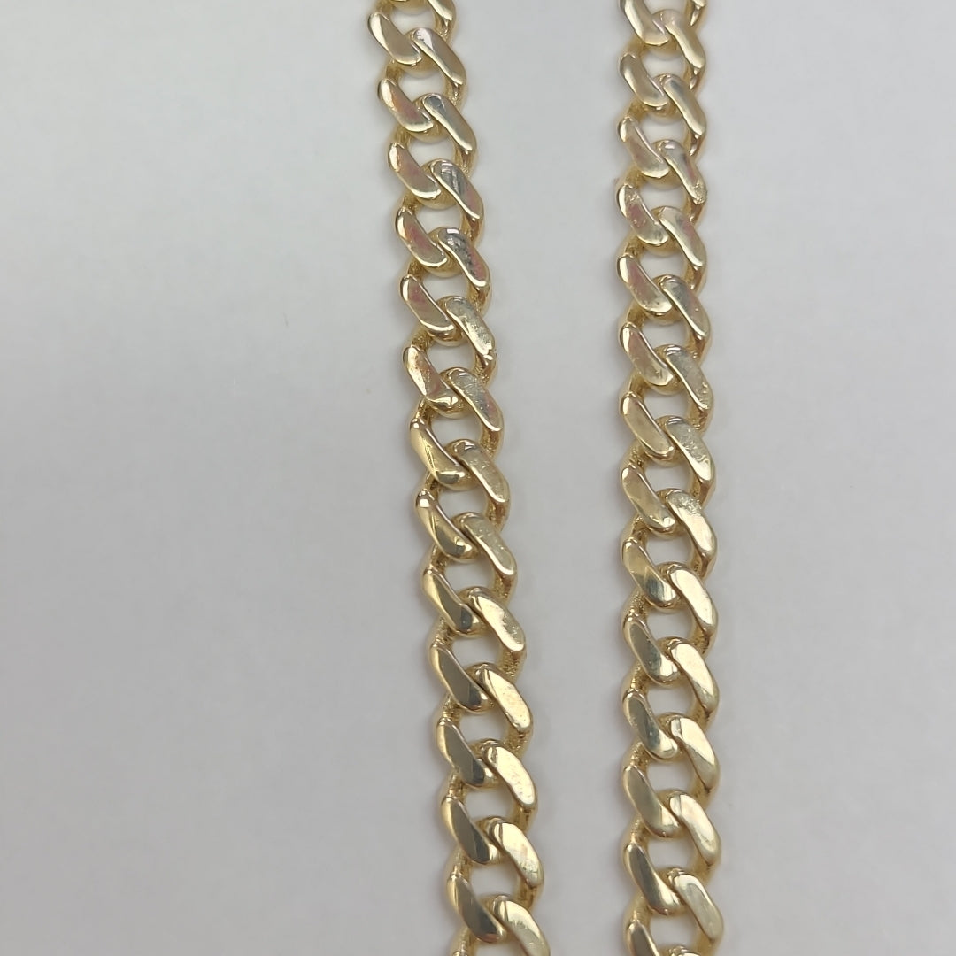 PULSERA BARBADA TIPO MONACO 14K 18 CM 4.7 GR (NUEVO)