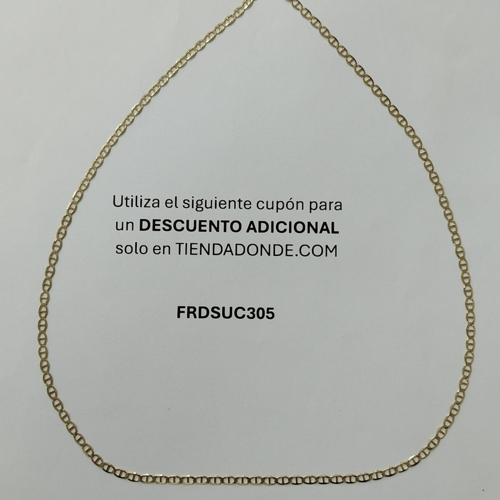 CADENAS TEJIDO GUCHI ORO 10K 55 CM 3.8 GR (NUEVO)