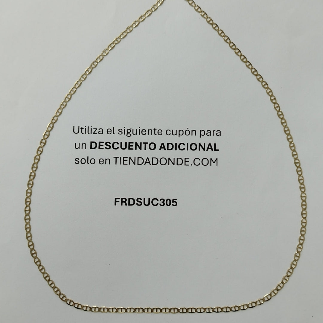 CADENAS TEJIDO GUCHI ORO 10K 55 CM 3.8 GR (NUEVO)