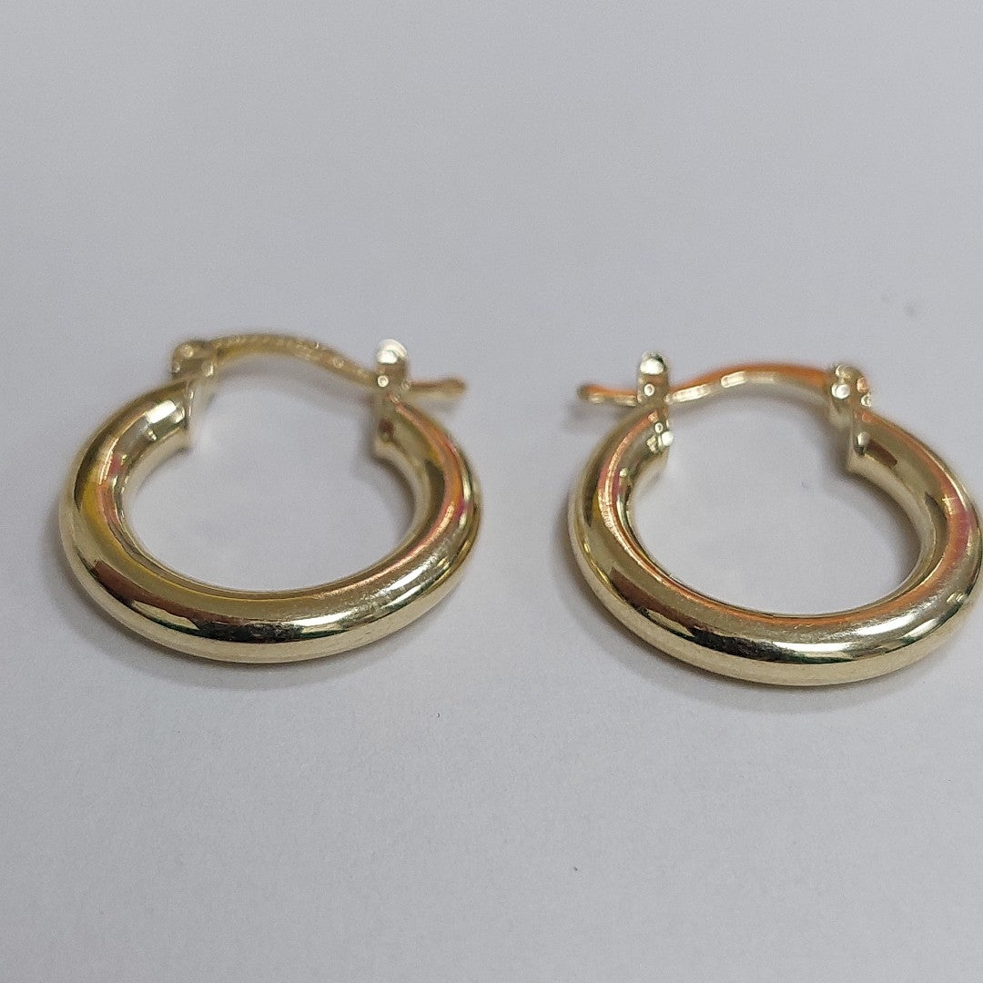 ARETES ARRACADAS LISAS 14K 1.9 GR ET 05 (NUEVO)