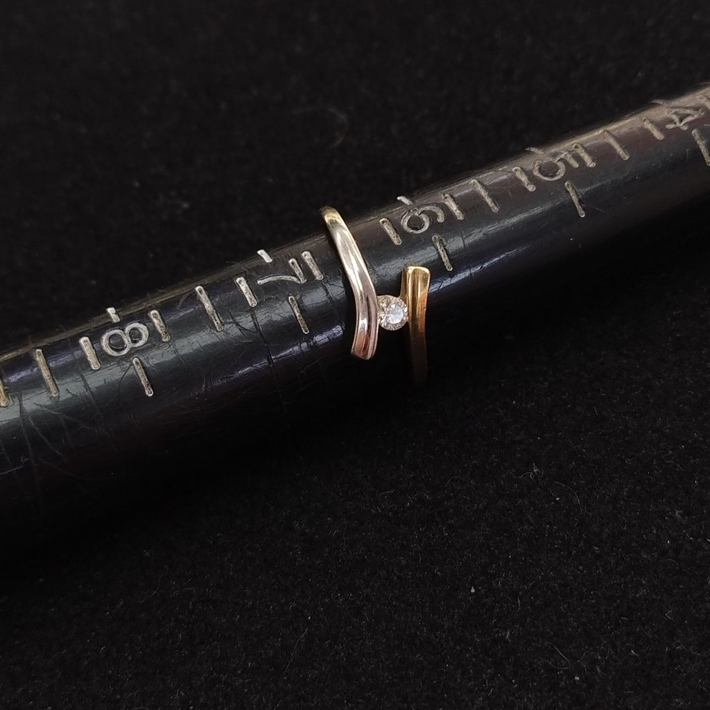 ANILLO ORO COMBINADO 14 K 2,20 GRMS (SEMINUEVO)