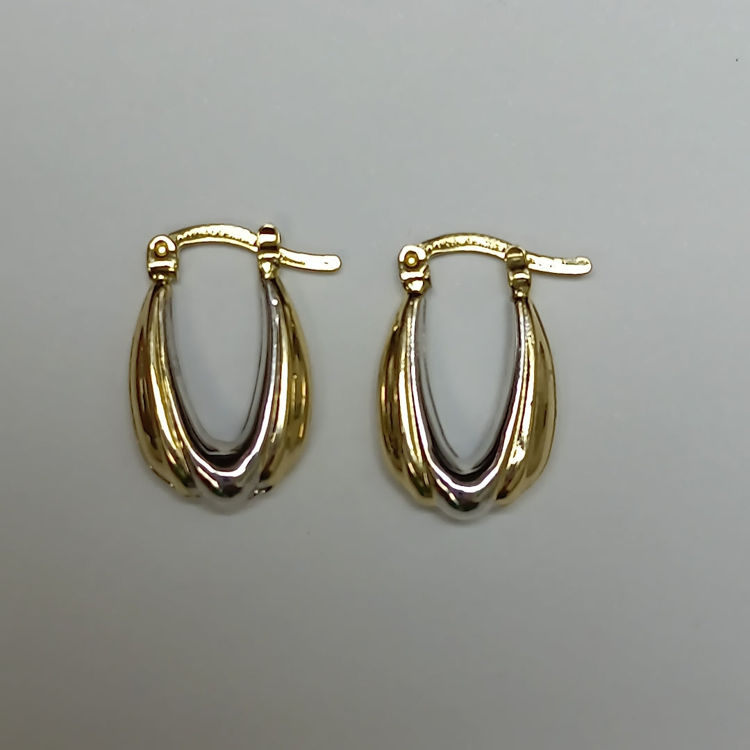ARETES ARRACADAS COMBINADA 14K 1.7 GR AC 58 (NUEVO)