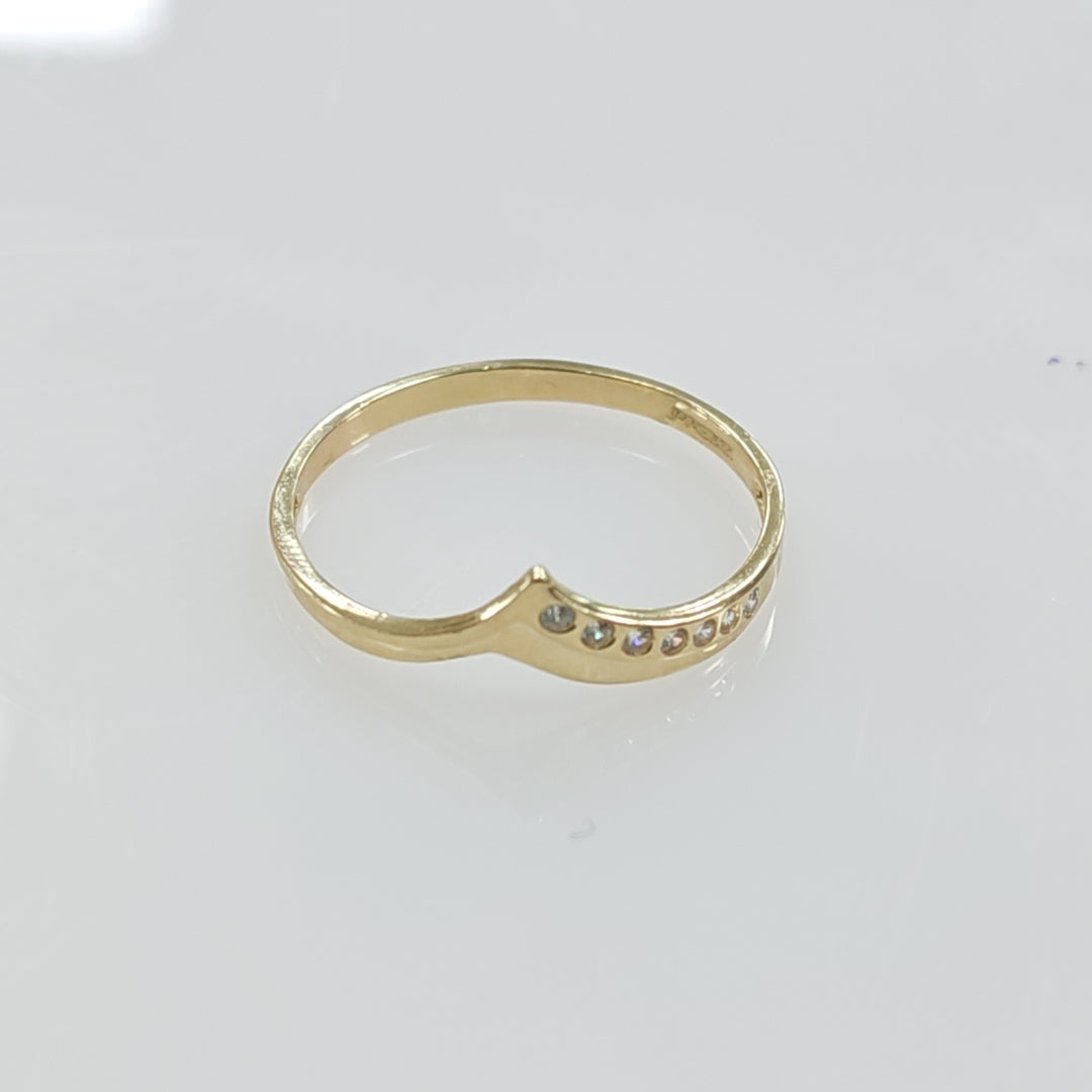 ANILLO CON CIRCONIAS 14K 7 TALLA 1 GR ET 03 (NUEVO)