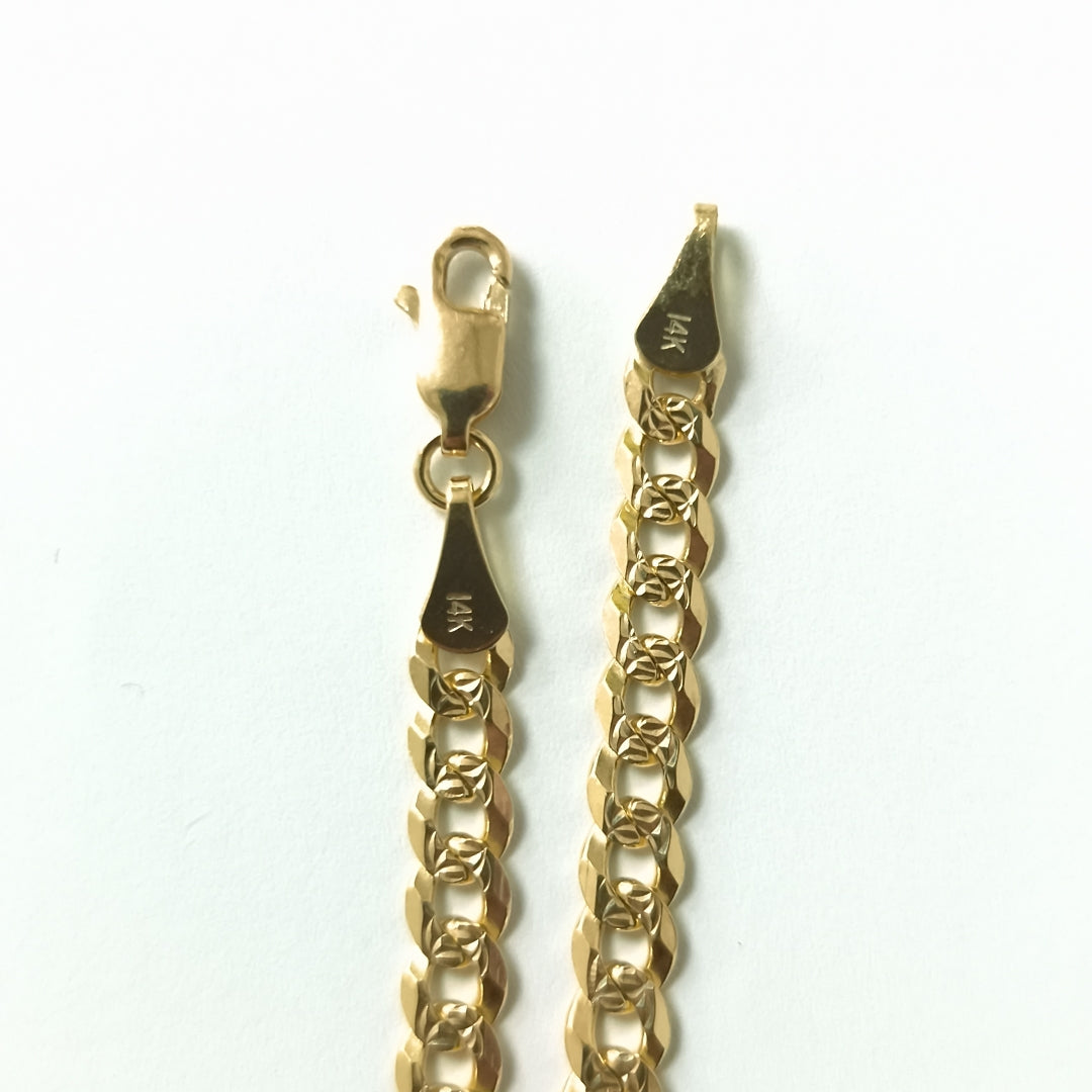 PULSERA BARBADA 14K 21 CM 7.4 GR CPP10021CM (NUEVO)