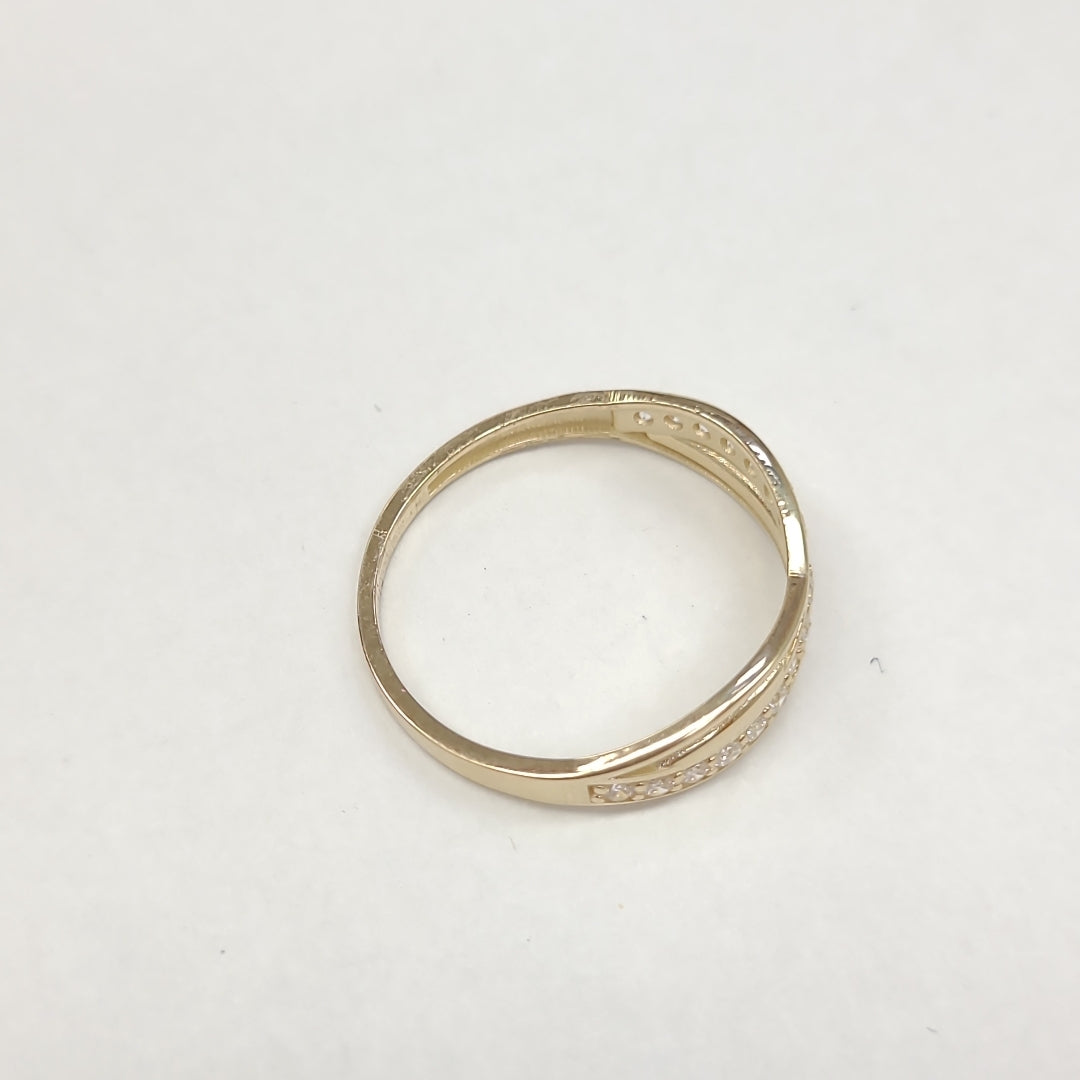 ANILLITO CON CIRCONIAS 14K 9 TALLA 1.9 GR ADR 153 (NUEVO)