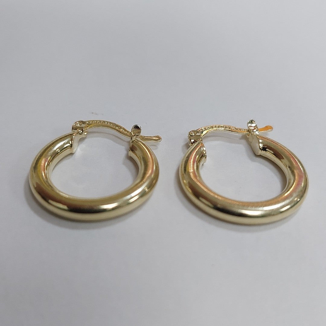 ARETES ARRACADAS LISAS 14K 1.8 GR ET 05 (NUEVO)