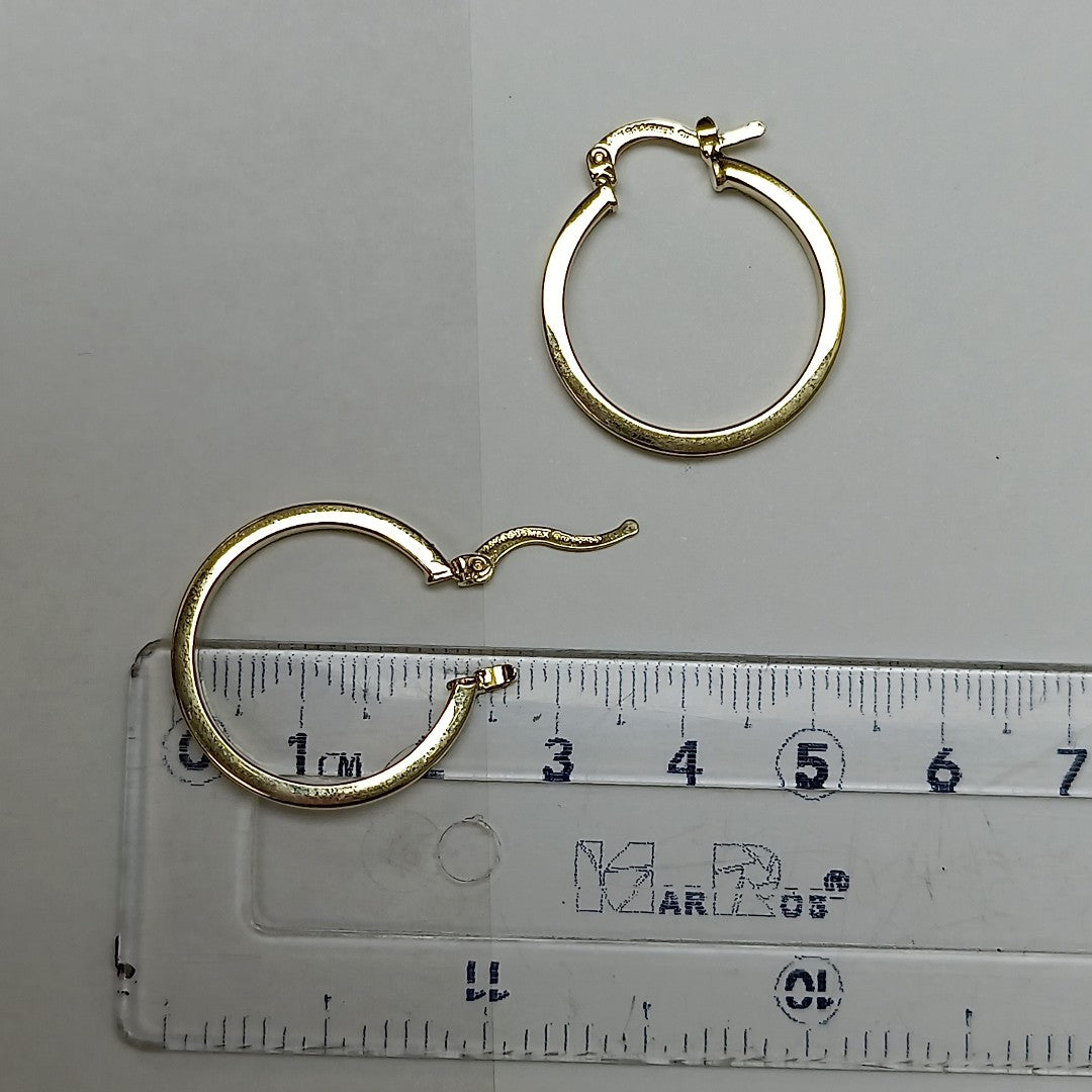 ARETES ARRACADAS LISAS 14K 1.7 GR ECT2 V (NUEVO)