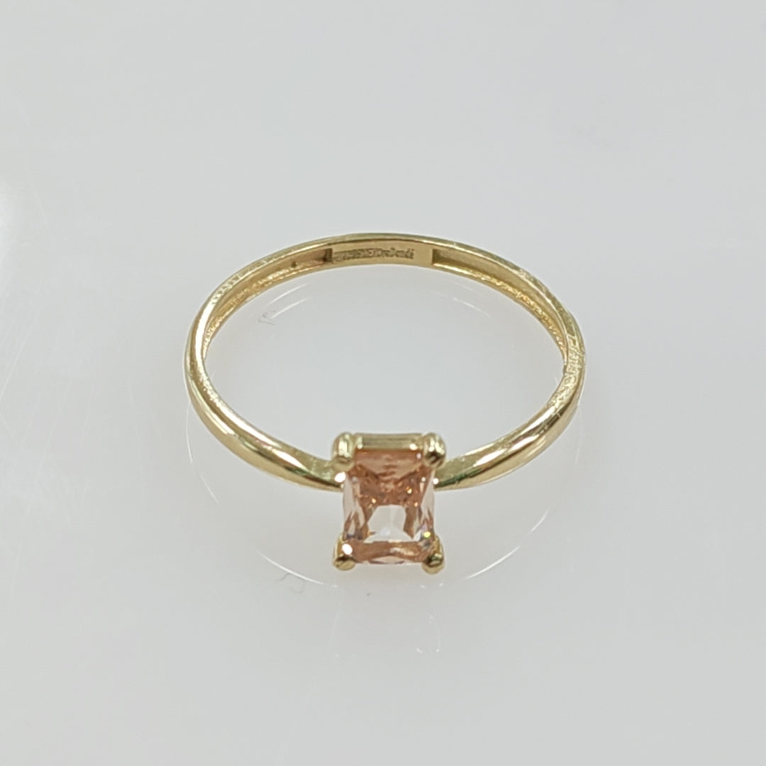 ANILLITO CON PIEDRA COLOR 14K 7 TALLA 1.2 GR ADR 119 (NUEVO)