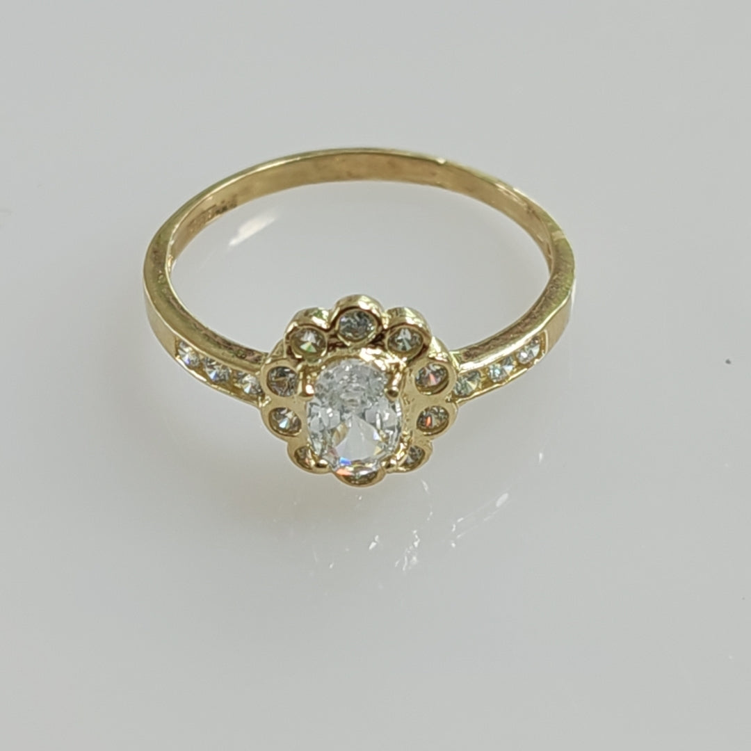 ANILLITO CON CIRCONIAS 14K 7 TALLA 1.6 GR ADP 60 (NUEVO)