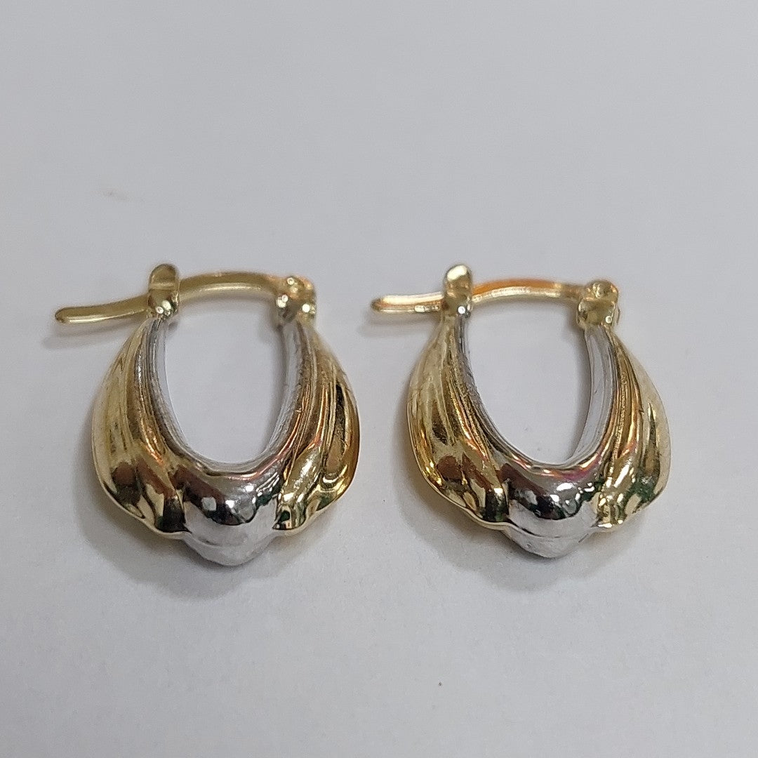 ARETES ARRACADAS COMBINADA 14K 1.7 GR AC 58 (NUEVO)