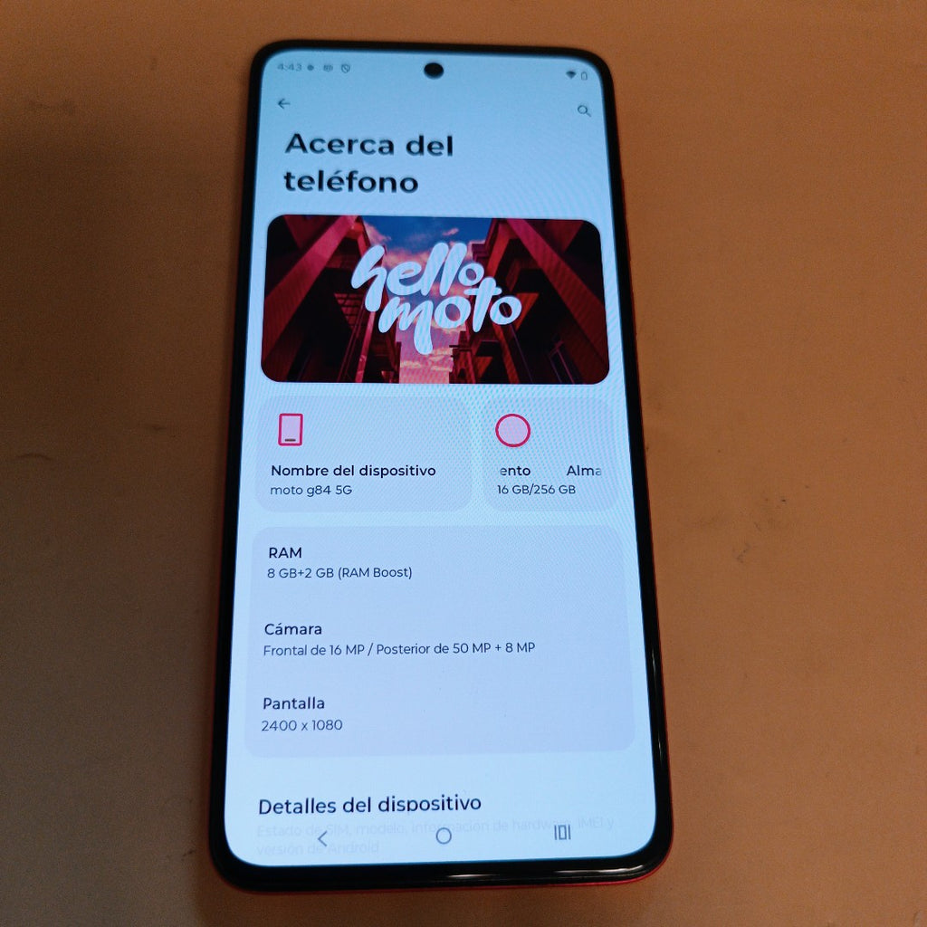 CELULAR MOTOROLA MOTO G84 XT2347-1 (2023) 256 GB 8 GB RAM (SEMINUEVO)