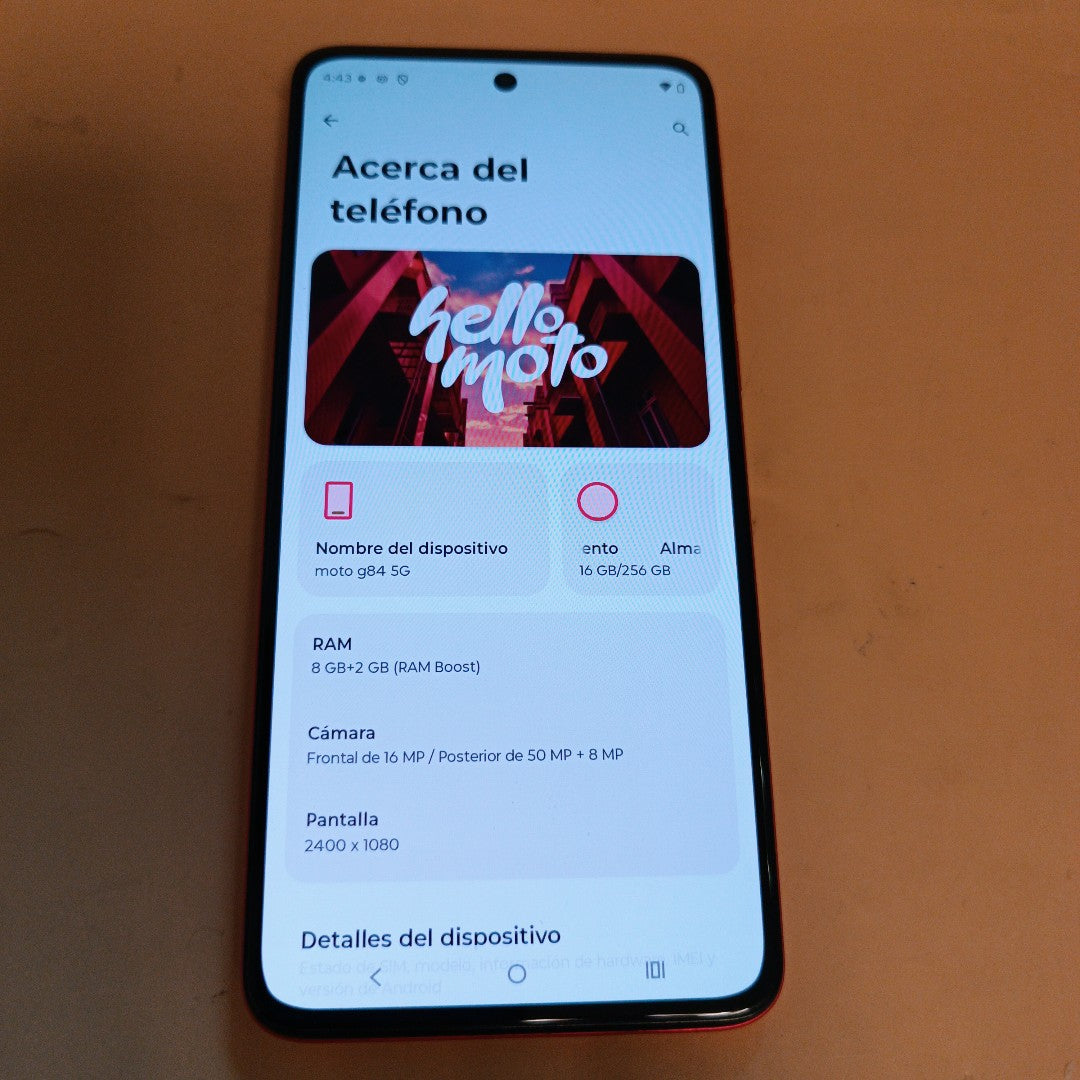 CELULAR MOTOROLA MOTO G84 XT2347-1 (2023) 256 GB 8 GB RAM (SEMINUEVO)