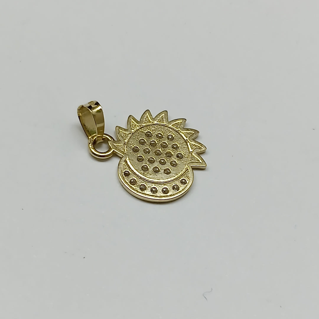 DIJE ECLIPSE CON CIRCONIAS 14K 1.2 GR DDR 106 (NUEVO)
