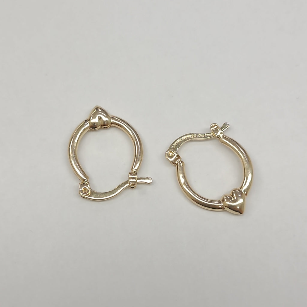 ARETES ARRACADAS FIG CORAZON 14K 1.1 GR AC 61 (NUEVO)