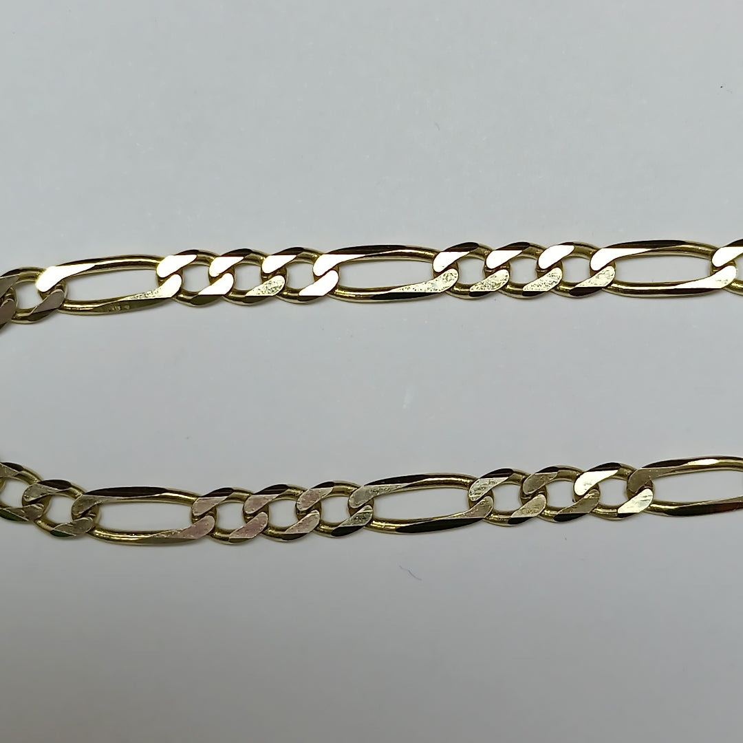 PULSERA TEJIDO 3X1 14K 21 CM 6.5 GR FG120 21 (NUEVO)