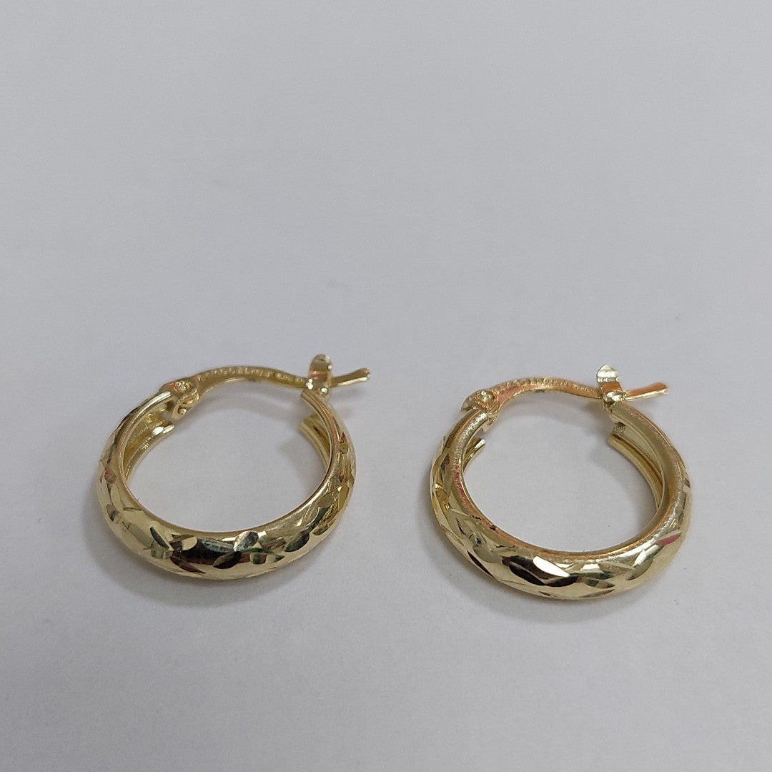 ARETES ARRACADAS FACETADAS 14K 2.2 GR 02107F0 (NUEVO)