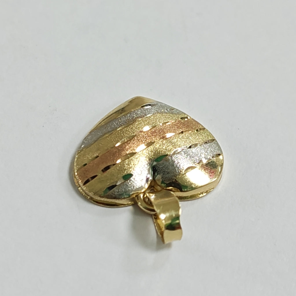 DIJE CORAZON COMBINADO 14K 1.4 GR DCR 04 (NUEVO)