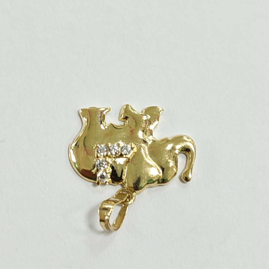 DIJE ELEFANTE CON CIRCONIAS 14K 1.4 GR DA 2 (NUEVO)