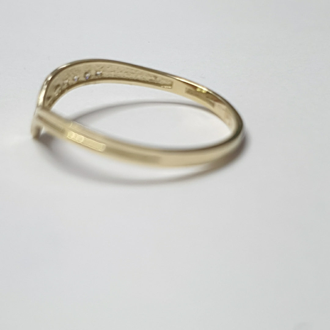 ANILLO CON CIRCONIAS 14K 8 TALLA 1 GR ET 03 (NUEVO)