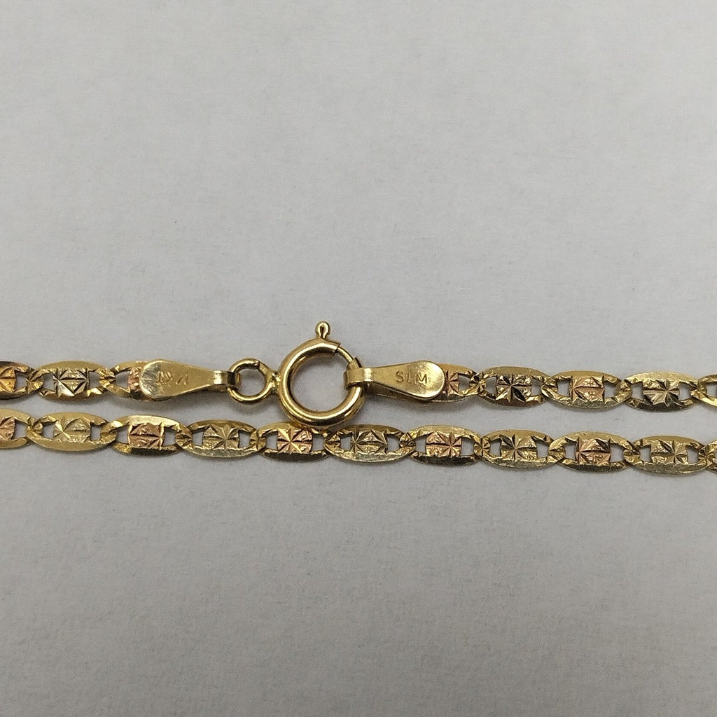 CADENA ORO,ORO COMBINADO 14 K 2,50 GRMS (SEMINUEVO)