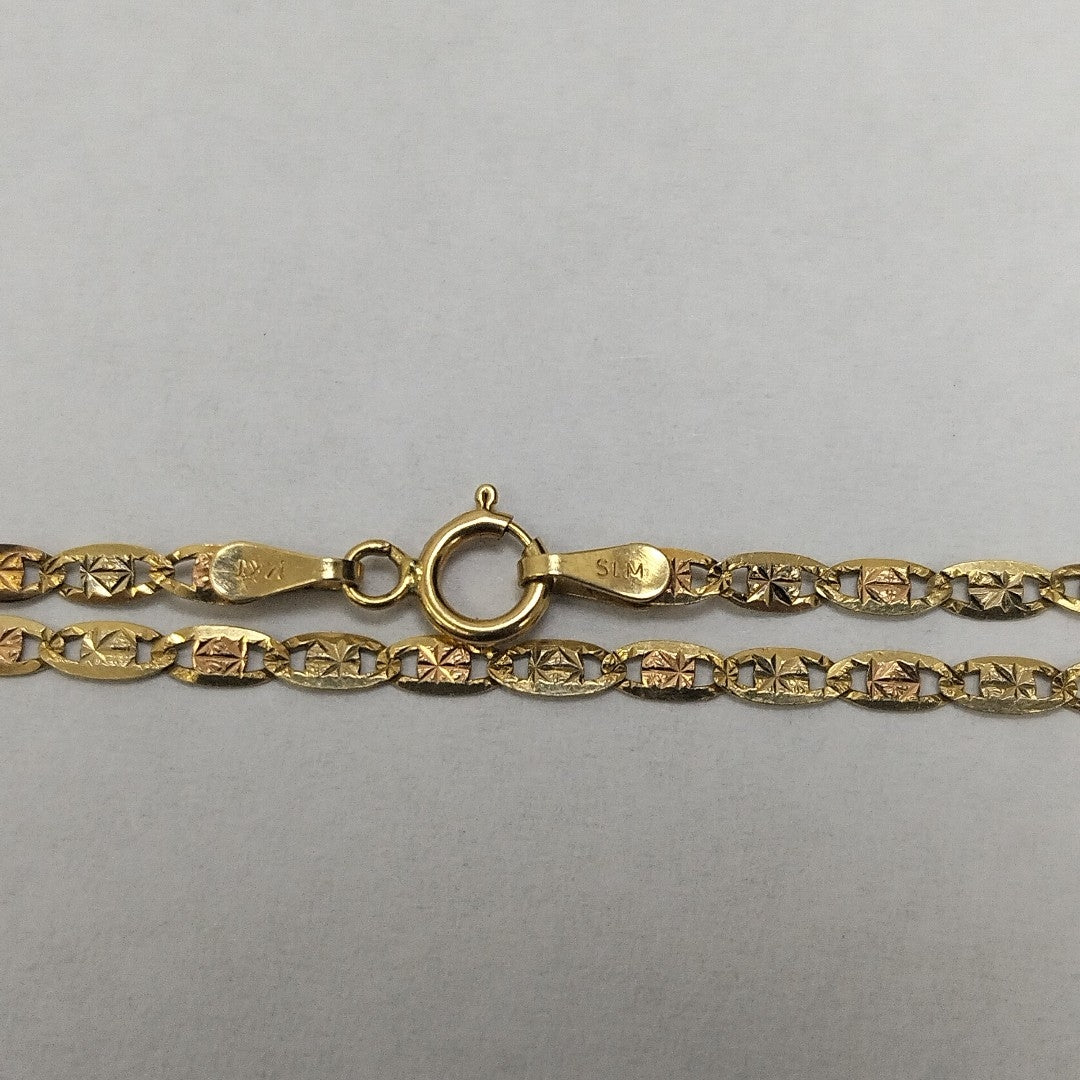 CADENA ORO,ORO COMBINADO 14 K 2,50 GRMS (SEMINUEVO)