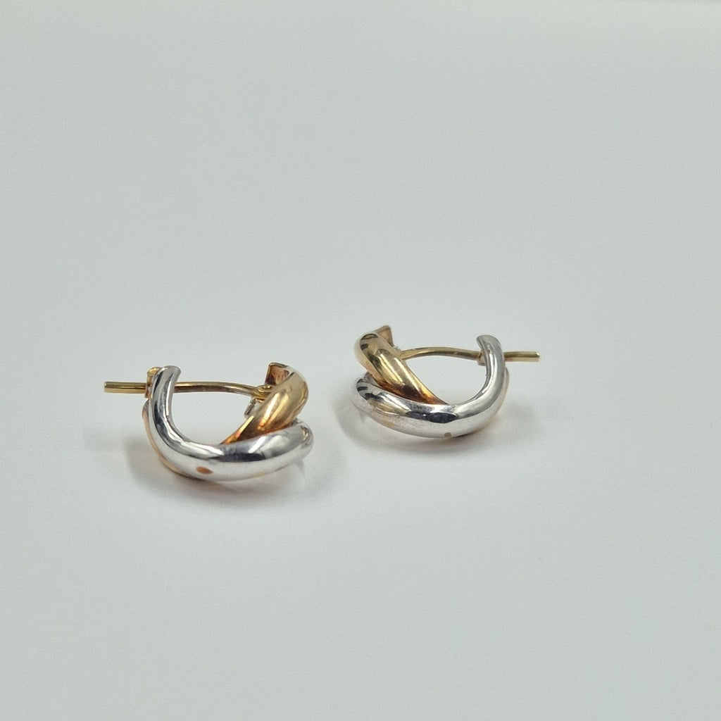 ARRACADAS PAR ORO, ORO BLANCO, ORO COMBINADO 10 K 2 GRMS (SEMINUEVO)