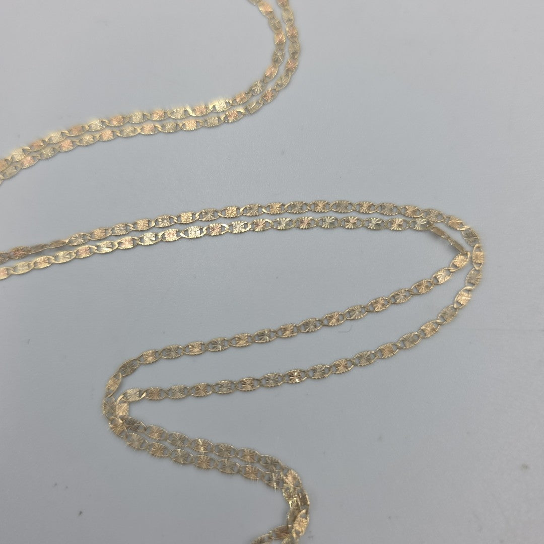 CADENA TEJIDO GUCHI COMBINADA 10K 55CM 1.9GR GUCHIESTRELLA030 (NUEVO)