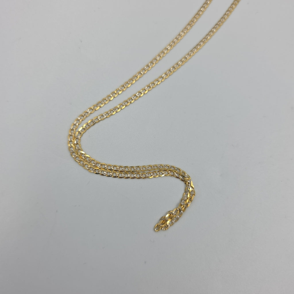 CADENA TEJIDO BARBADA 14K 50CM 4.8GR BPR060 (NUEVO)