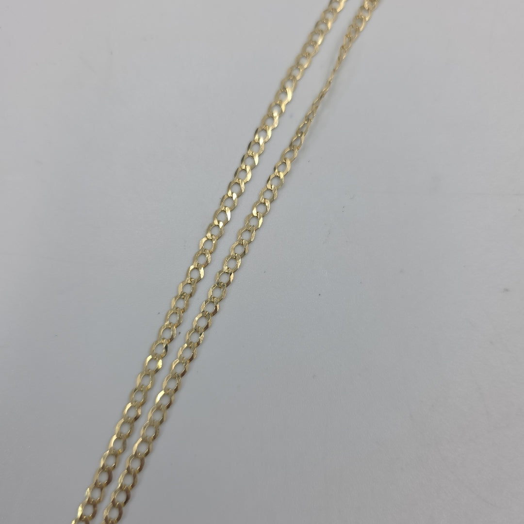 CADENA TEJIDO BARBADA 10K 55CM 4.2GR CUBANA060 (NUEVO)