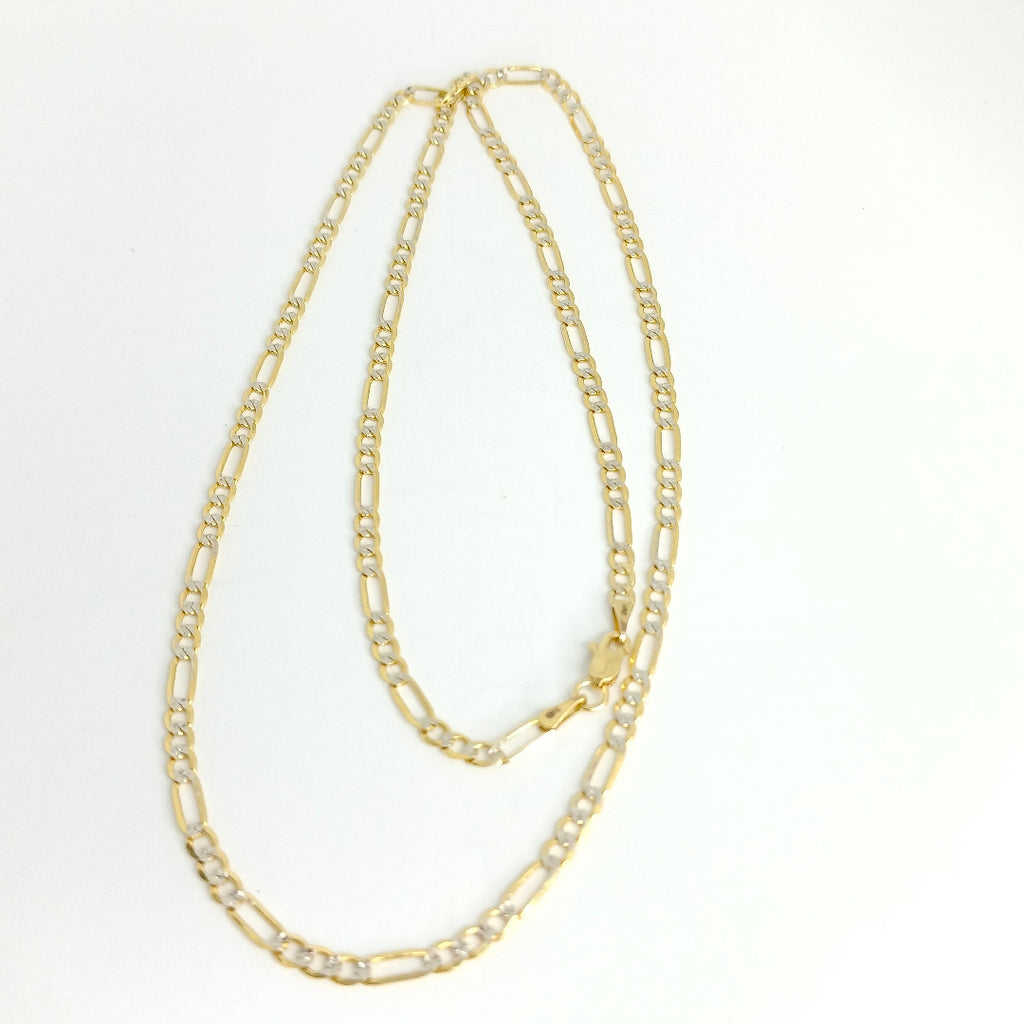 CADENA TEJIDO 3X1 DIAMANTADA 14K 60CM 8.6GR FPR08060 (NUEVO)
