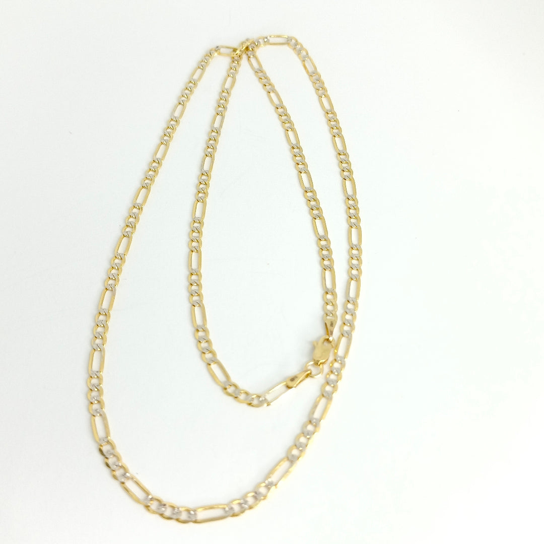 CADENA TEJIDO 3X1 DIAMANTADA 14K 60CM 8.6GR FPR08060 (NUEVO)