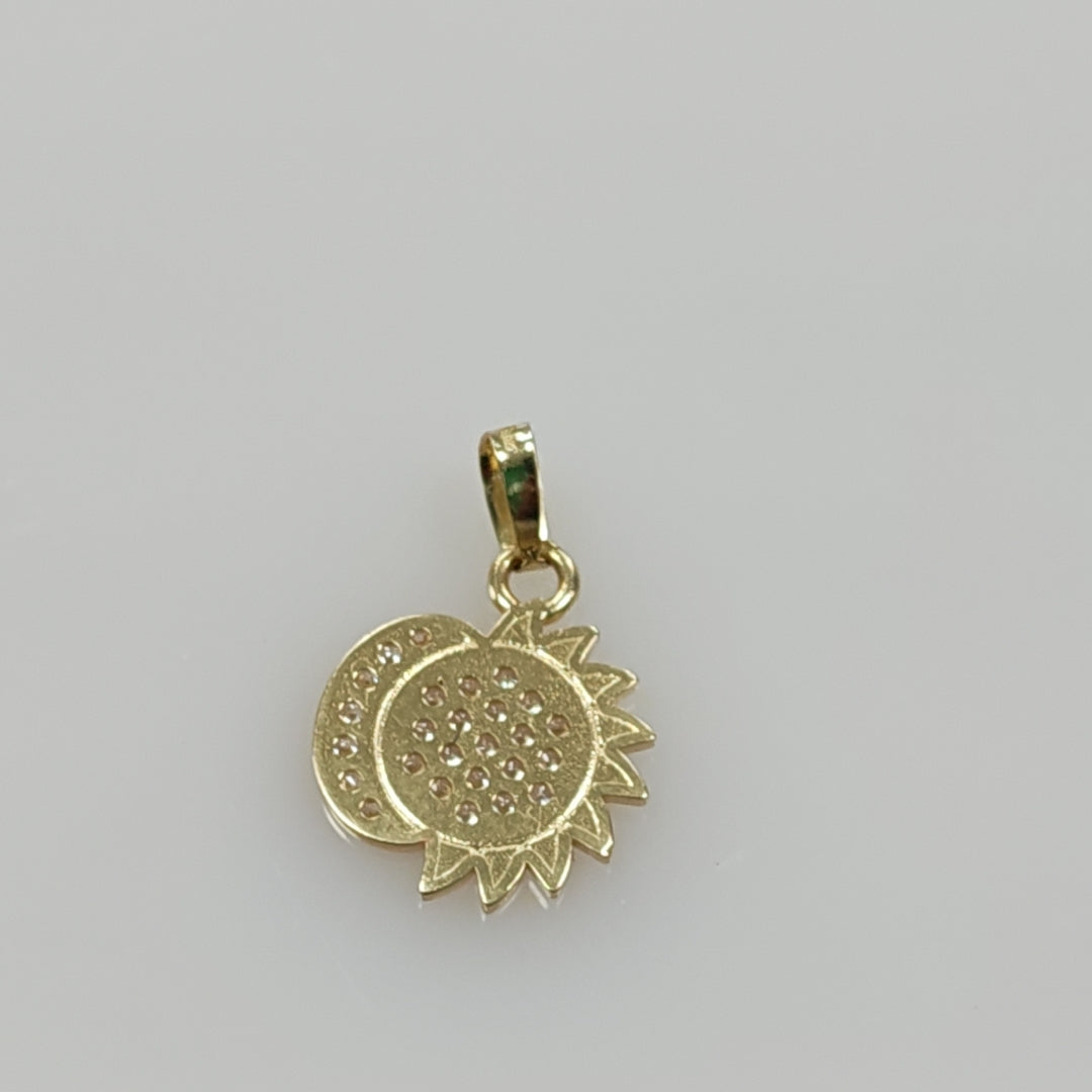 DIJE ECLIPSE CON CIRCONIAS 14K 1.2 GR DDR 106 (NUEVO)