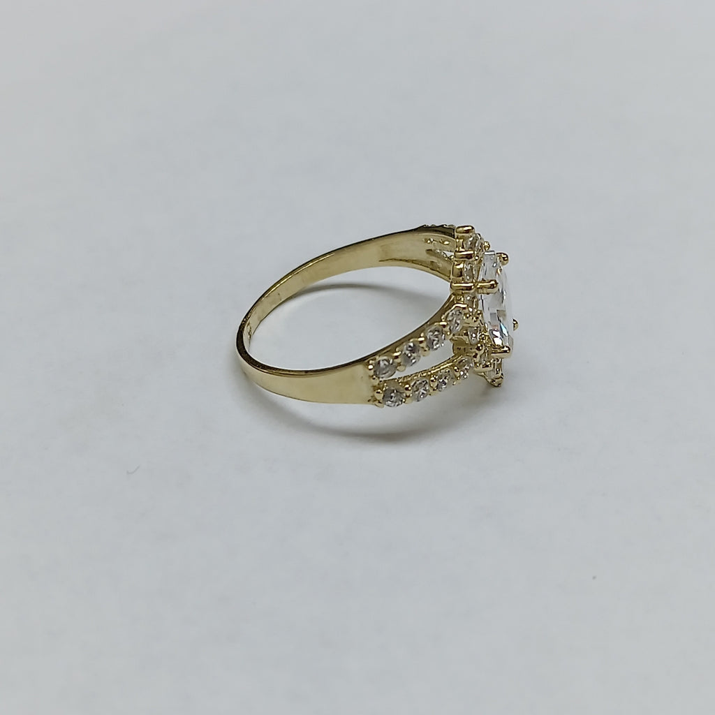 ANILLO PIEDRA OVALO 14K 6.5 TALLA 2.1 GR ADP 69 (NUEVO)