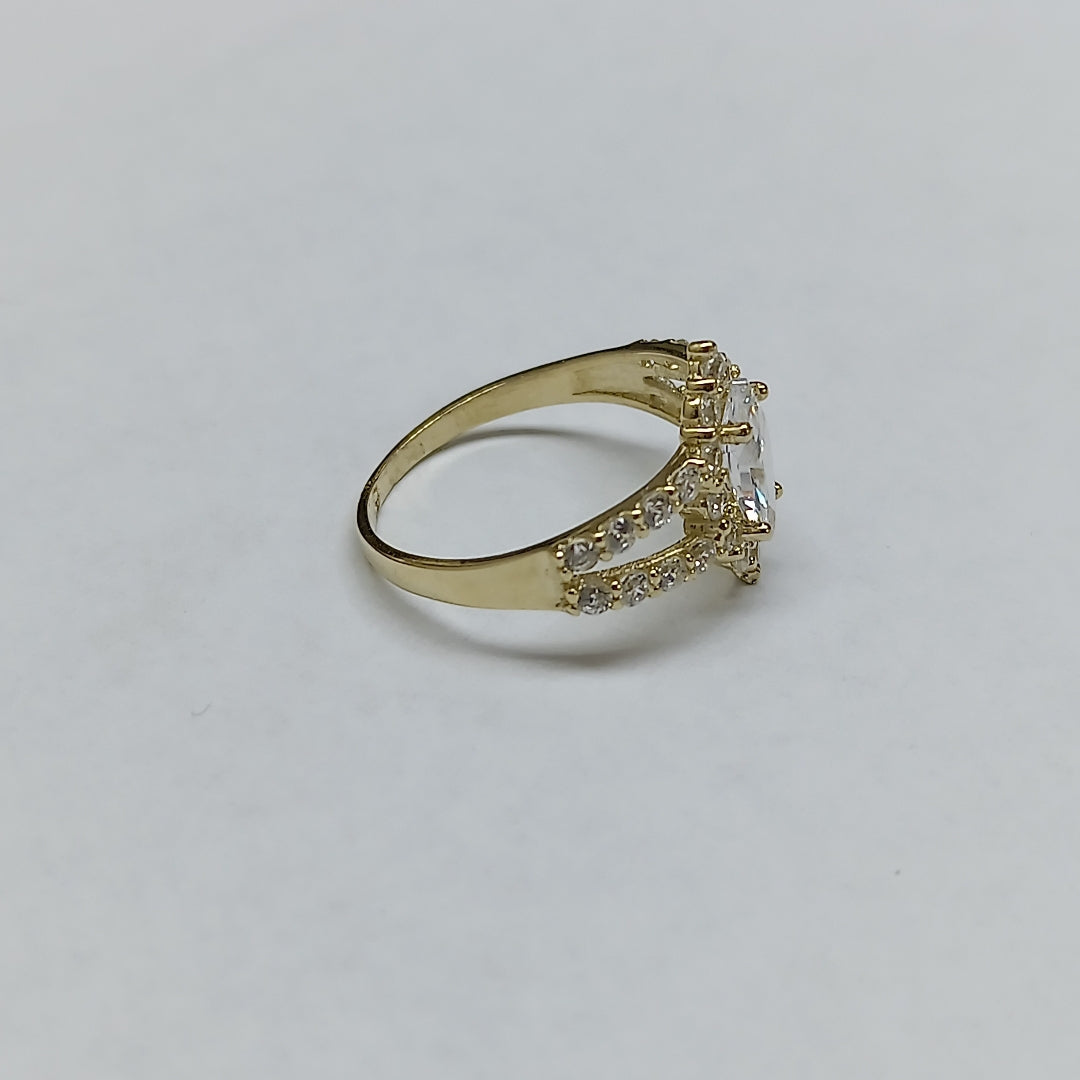 ANILLO PIEDRA OVALO 14K 6.5 TALLA 2.1 GR ADP 69 (NUEVO)